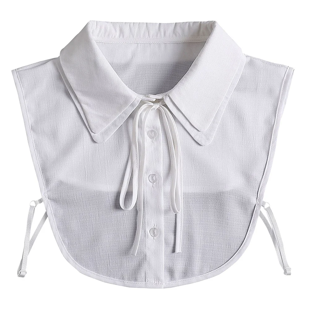 

1Pcs Fake Collar Women White Shirt Chiffon False Collar Comfortable Breathable Detachable Fashion Clothes Accessory