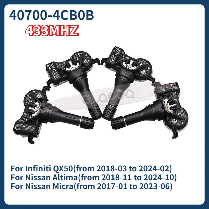 

40700-4CB0B Tire Pressure Monitoring Sensor TPMS 433MHZ For Infiniti QX50 Nissan Altima Nissan Micra 40700-4CB0A