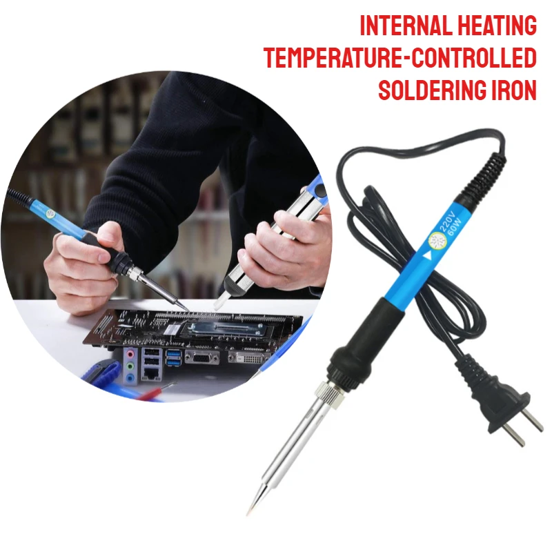 

60W US/EU Adjustable Temperature Soldering Iron Stand Tools Plug Electric Model Internal Heating Welding Temperature Controlled
