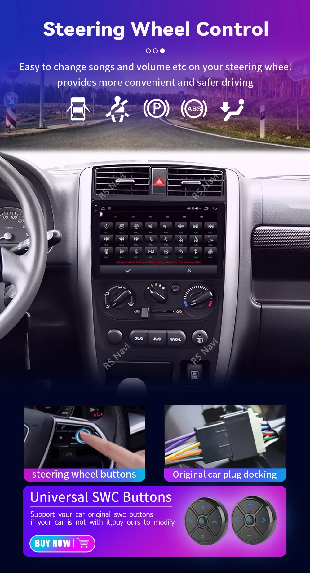 Android 16 Carplay Auto 2K Bildschirm Autoradio Multimedia Player für Suzuki Jimny 3 2005 - 2019 Autoradio GPS Stereo 2din Head Unit – Detail 19