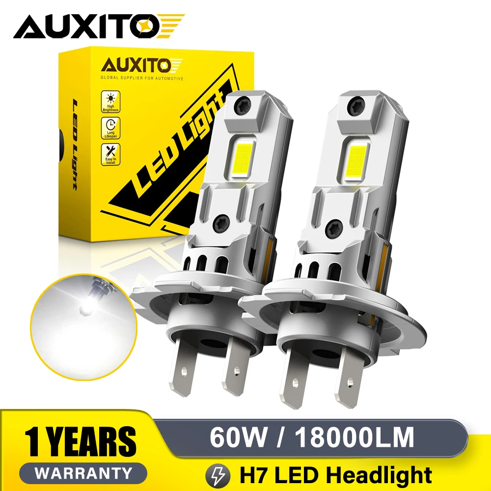 

AUXITO 2 шт. Turbo H7 светодиодная фара Canbus 12 В для Lada Hyundai Ford Toyota Honda H7 светодиодная лампа CSP без ошибок автомобильная фара с вентилятором