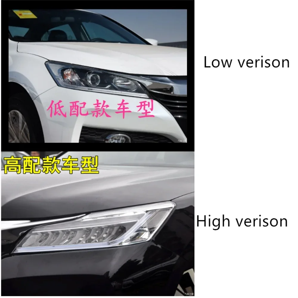 For Honda Accord 9.5 Generation 2016 2017 Car Front Headlight Cover Glass Lamp Caps Lampshade Auto Head Light Lens Shell