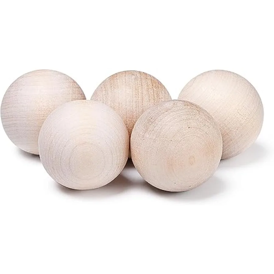 

Swedish Stickhandling Balls - Wooden Balls for Stickhandling - Unfinished Hardwood No-Bounce Floorball Training Equipment for S