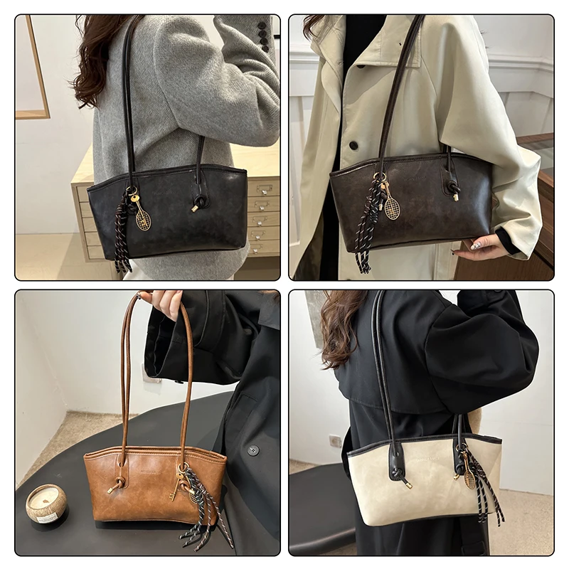 

Модные женские сумки на ремне из искусственной кожи большого размера, стильные сумки, сумки-тоут в стиле ретро, идеальные подарки для пригородных сумок