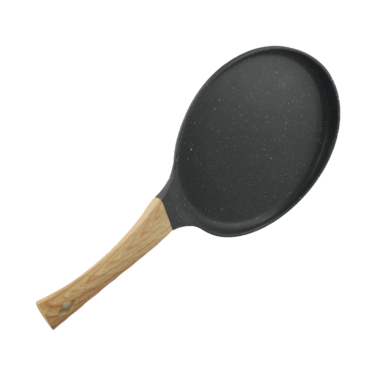 

Easy Cleanup Frying Pan Lightweight Skillet Aluminium Skillet Pan Assembly With Screws Comfortable Wooden Handle