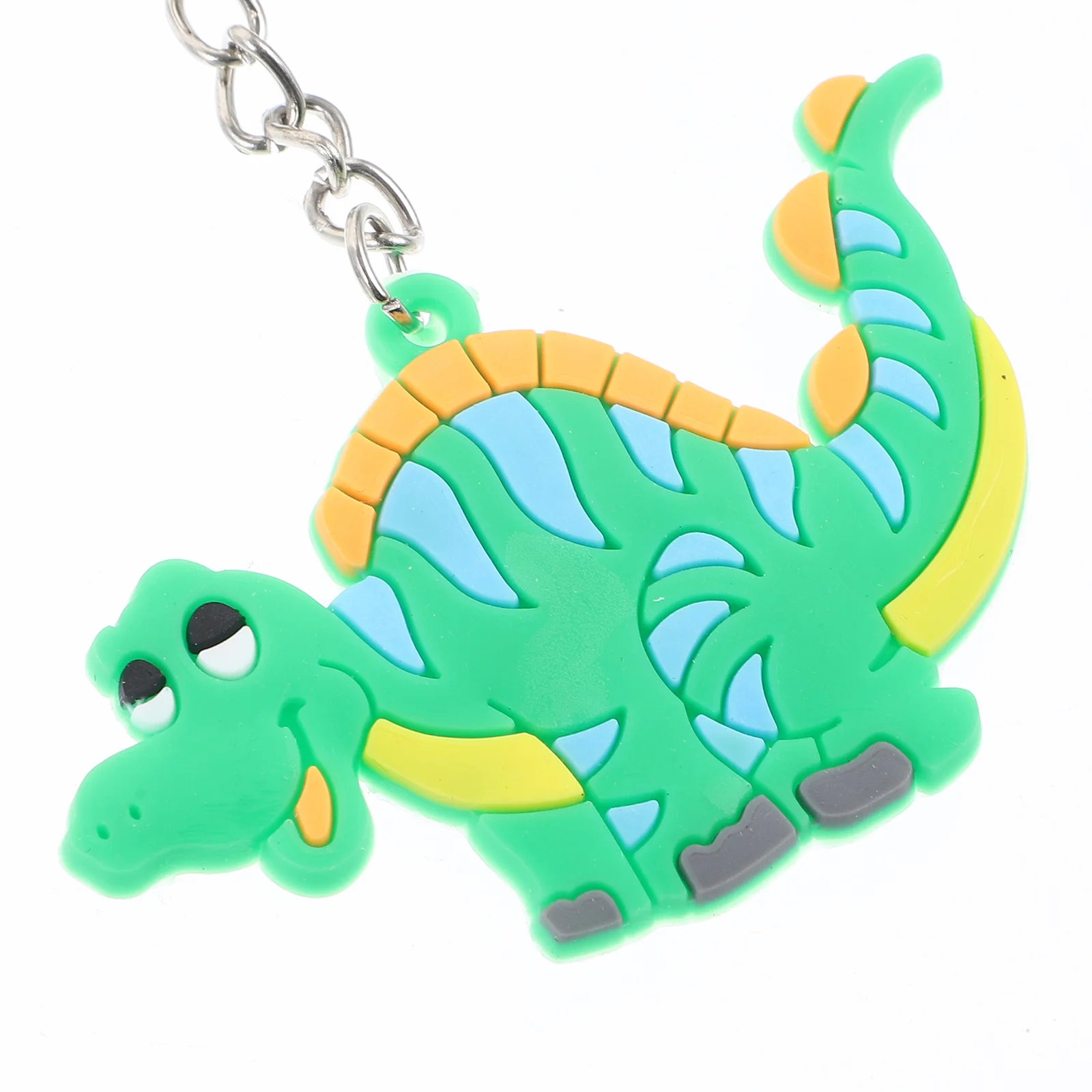 ساعة لطيفة بتصميم ديناصور كرتوني محمولة خفيفة الوزن وآمنة ومريحة للصغار مع سلسلة مفاتيح