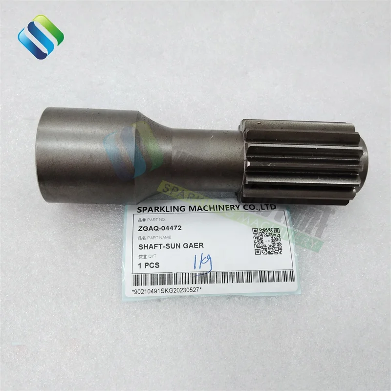 SG ZGAQ-04472 R140W-9 R140W-9S Wheel Excavator Spare Parts Sun Gear Shaft ZGAQ-04472