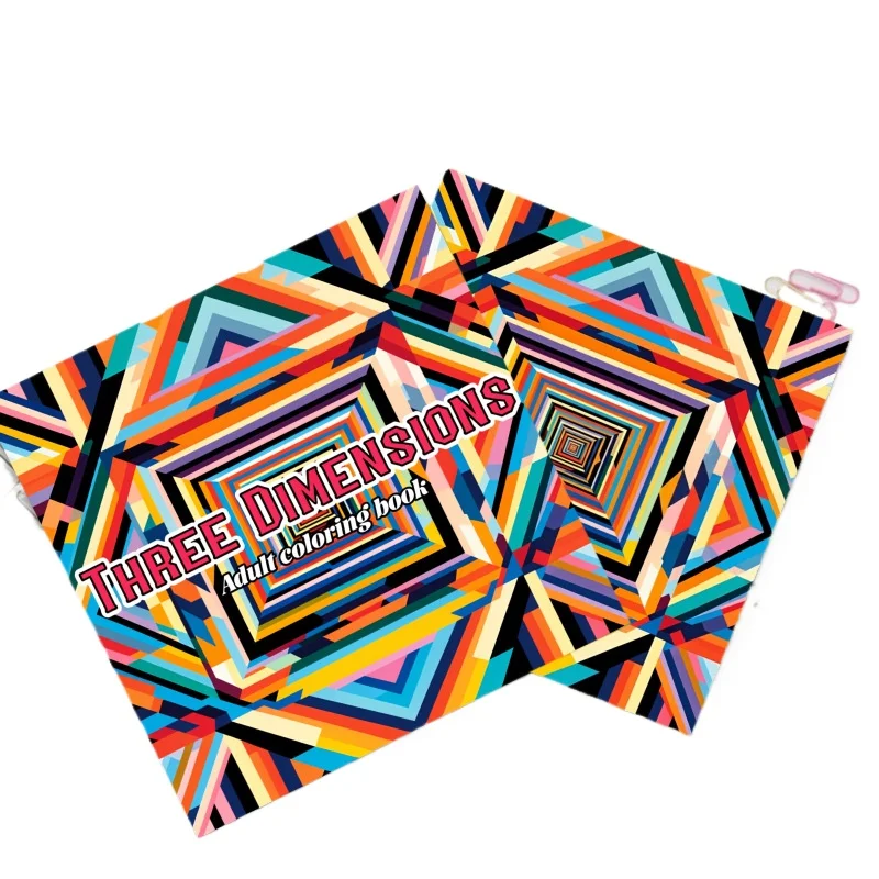 New 3D Space Coloring Book for Adults, Thickened Graffiti & Coloring Drawing Notebook