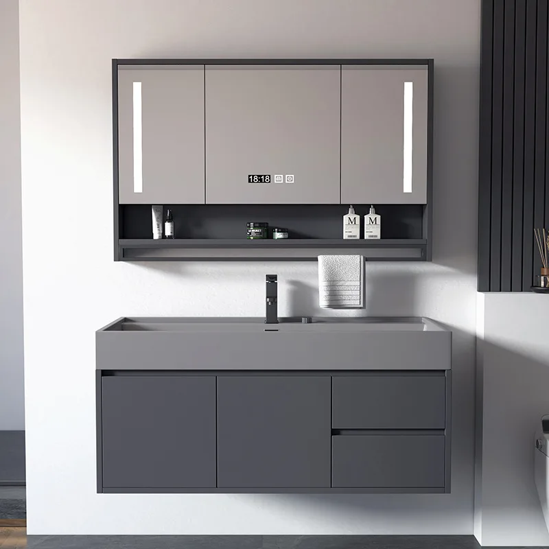 세라믹 일체형 세면대, 욕실 캐비닛, 세면대 캐비닛, 일체형 싱크대 스타일, 세면대, 스마트 유리 세면대