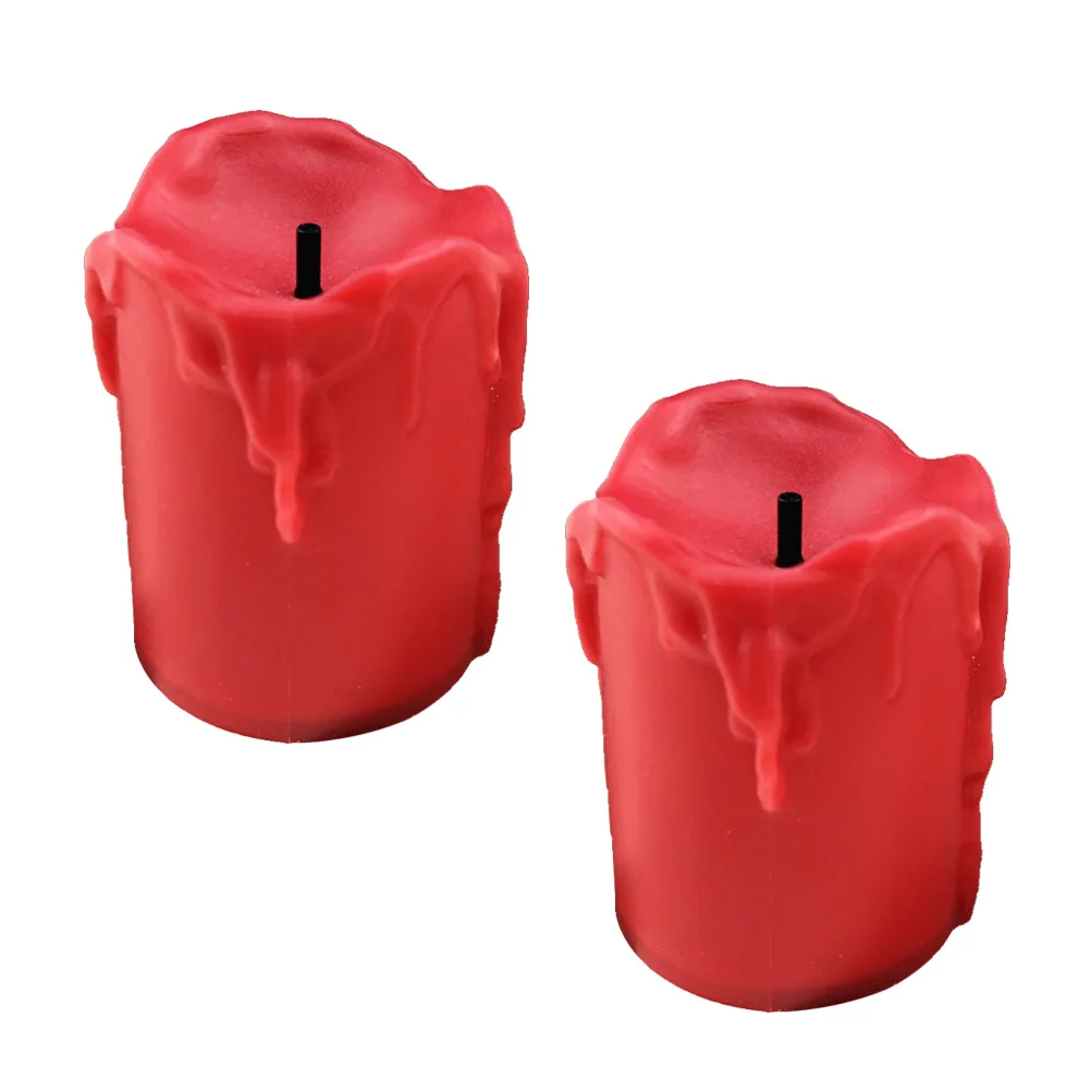

2Pcs LED Electronic C les Red Shell Tealight Operated Long Lasting Party Decorations Christmas Valentine Engagement