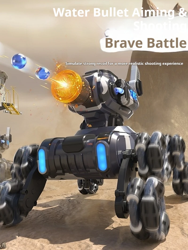 8-عجلة حيلة دبابة مع جهاز للتحكم عن بُعد مع قاذفة المياه لفتة الاستشعار عن بعد على الطرق الوعرة مركبة جميع التضاريس سيارة لعبة هدية للأولاد #2