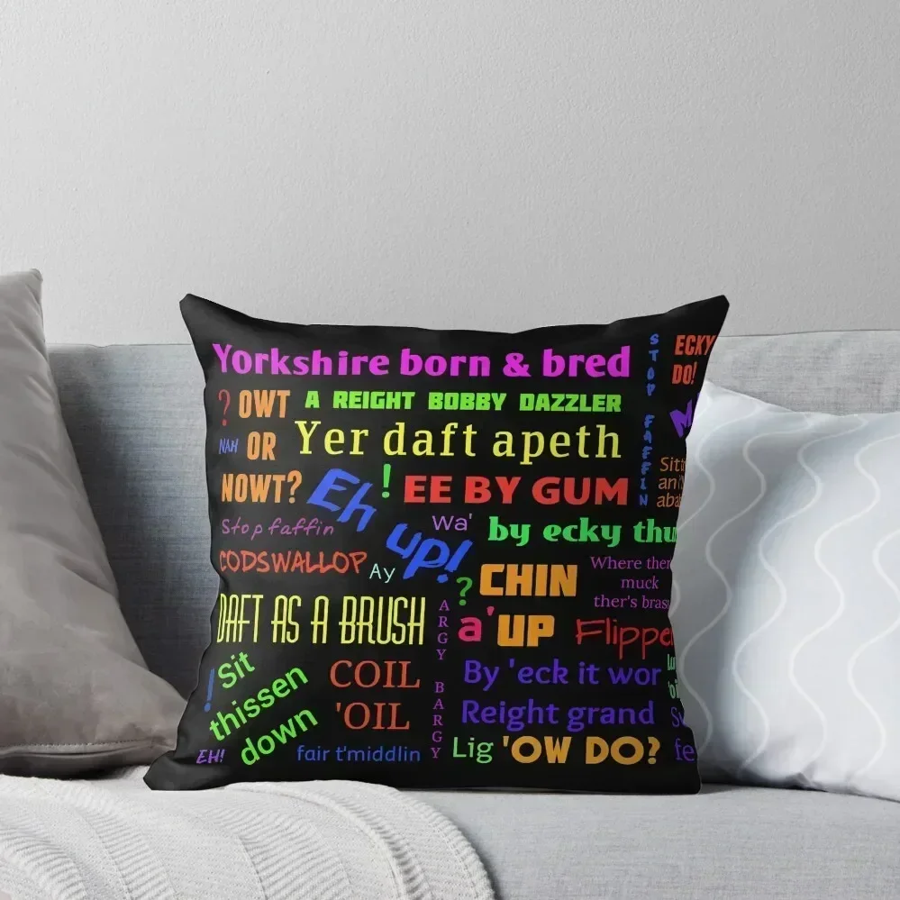 YORKSHIRE BORN AND BRED SAYINGS DIALECT Throw Pillow Luxury Cushion Cover Plaid Sofa Sofas Covers New year pillow