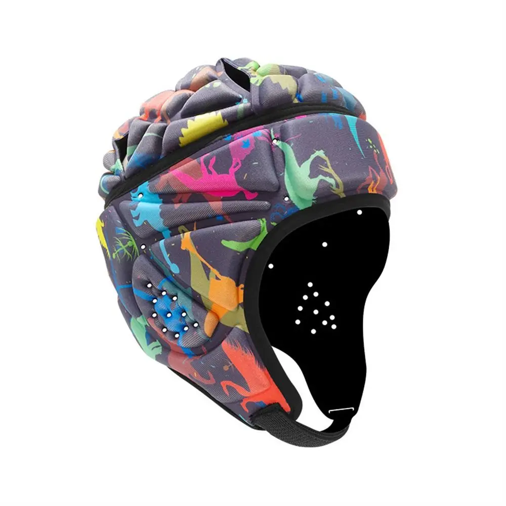 Goalkeeper Shockproof Soft Helmet Adjustable Head Protector Rugby Helmet EVA Football Helmet Kids Outdoor Sports