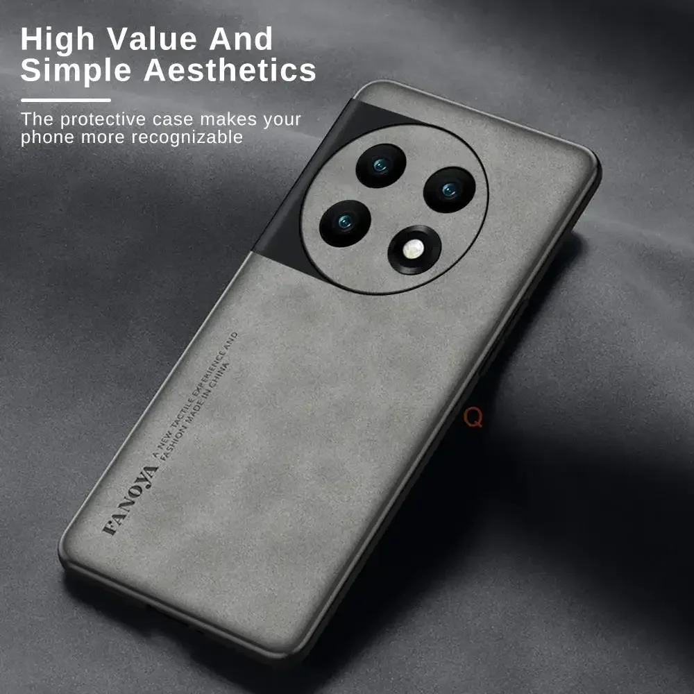 One Plus 10t 10r 9r 11r 2v Funda de piel de oveja de lujo para Oneplus 11 Ace 2 10 Pro 9 R T 5g 9RT hombres Retro contraportada Oneplus11