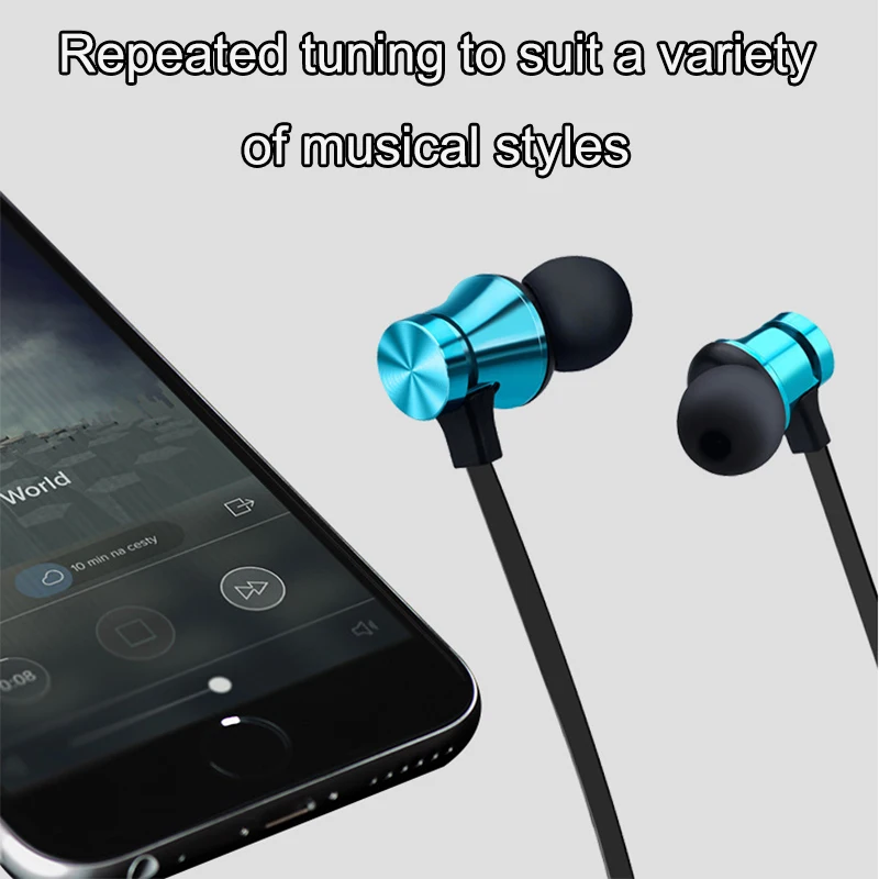 Auricular intrauditivo inalámbrico Bluetooth 4,2 De adsorción magnética, auricular deportivo estéreo, Fone De Ouvido para iPhone y Samsung