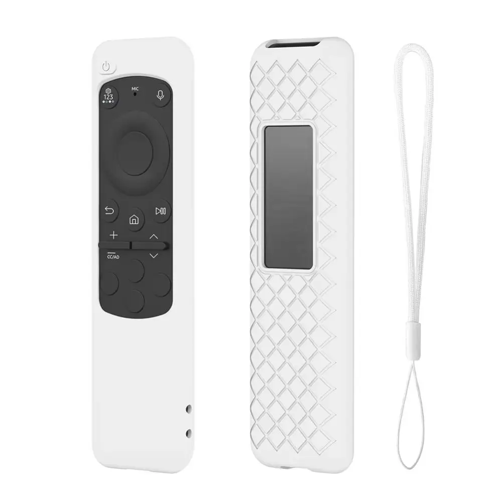 Silicone Remote Control Cover Anti-Slip Unblocked Signal Remotes Control Protector with Lanyard Skin-friendly for BN59-01432A