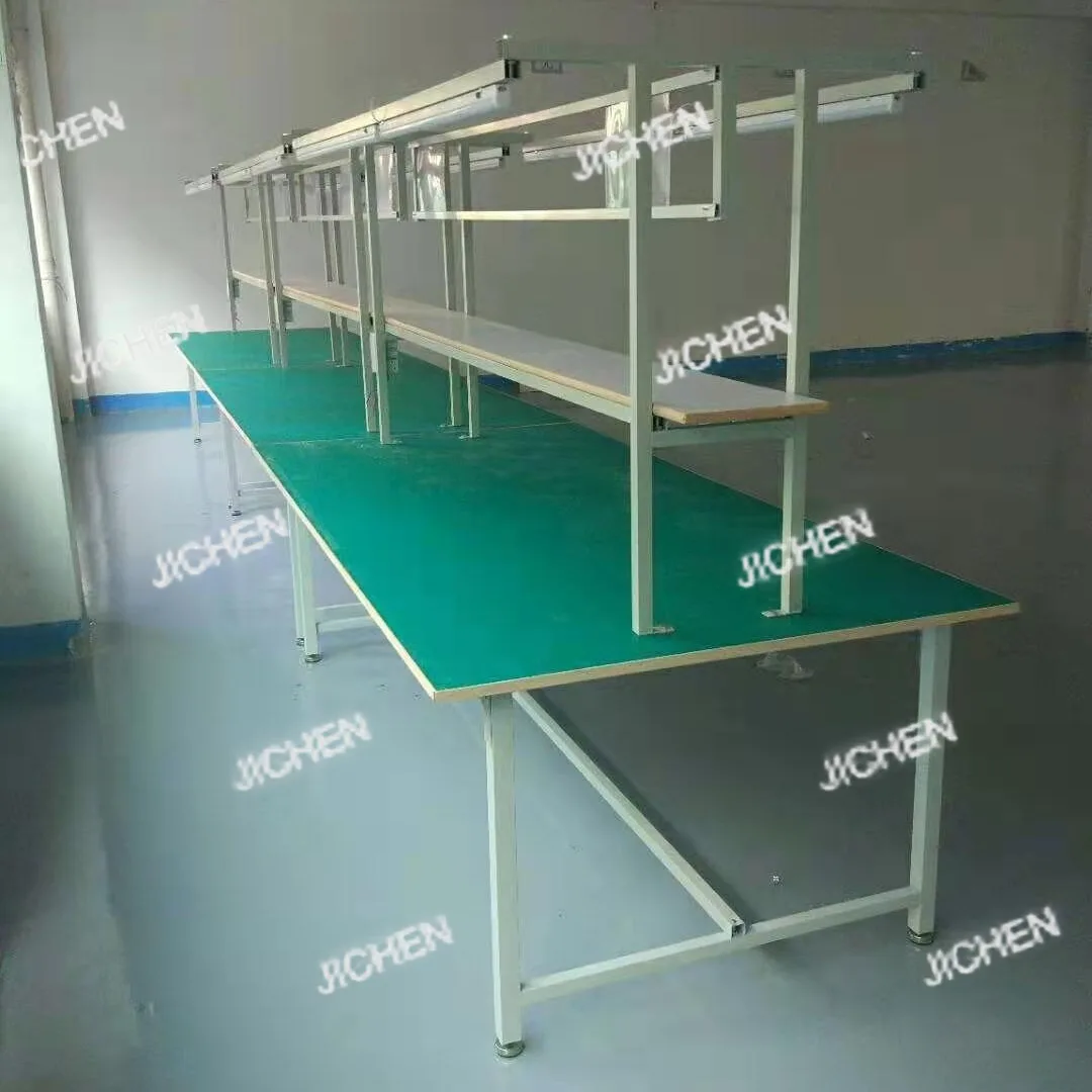 Neu workshop anti-static workbench anti-static inspection table with lamp assembly operation injection molding machine mobile ph