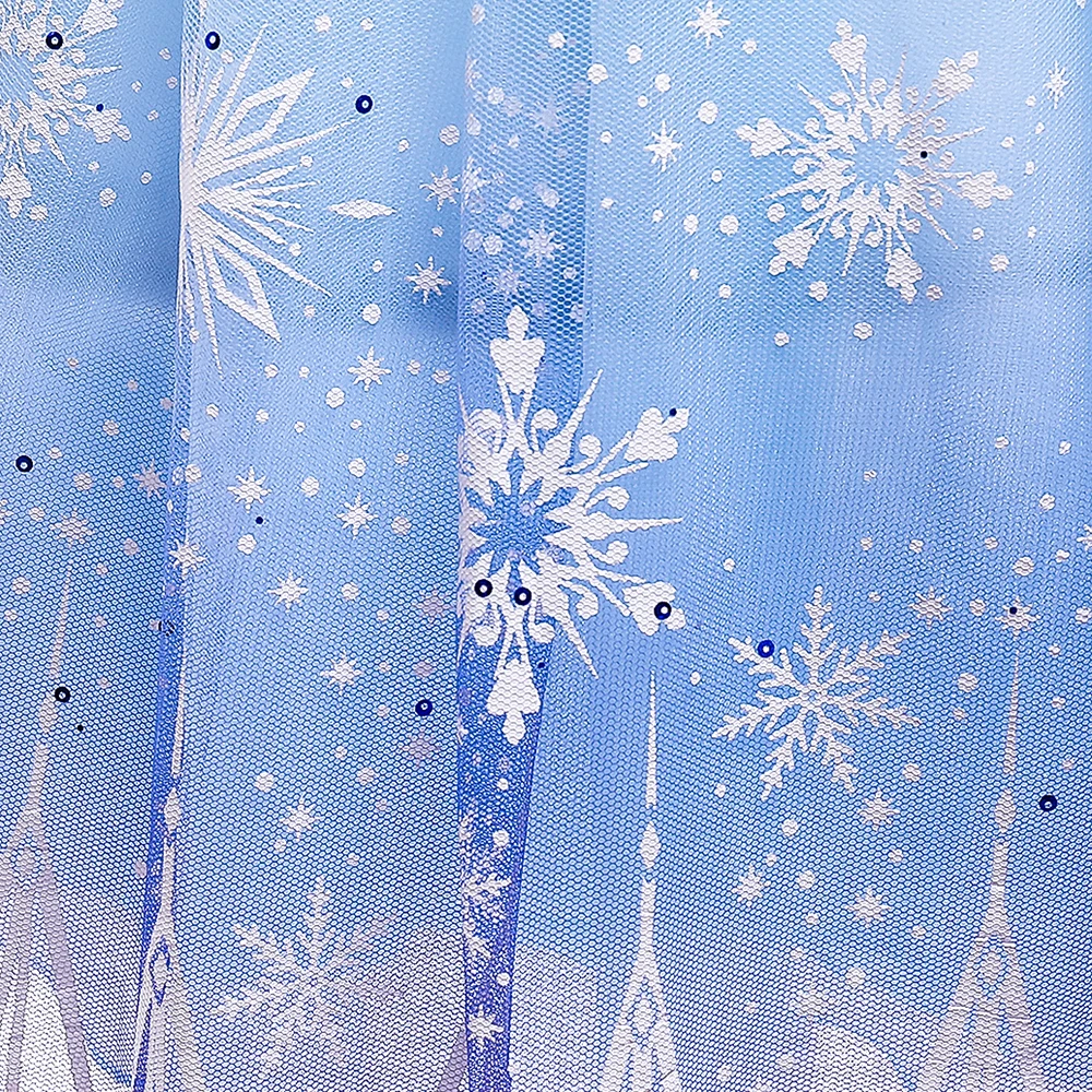 Karneval Cosplay Schneeprinzessin Party Mädchenkleider Halloween Weihnachtskostüm Pailletten Schneeflocke Geburtstagskleid für Mädchen Kinderkleidung – Detail 12