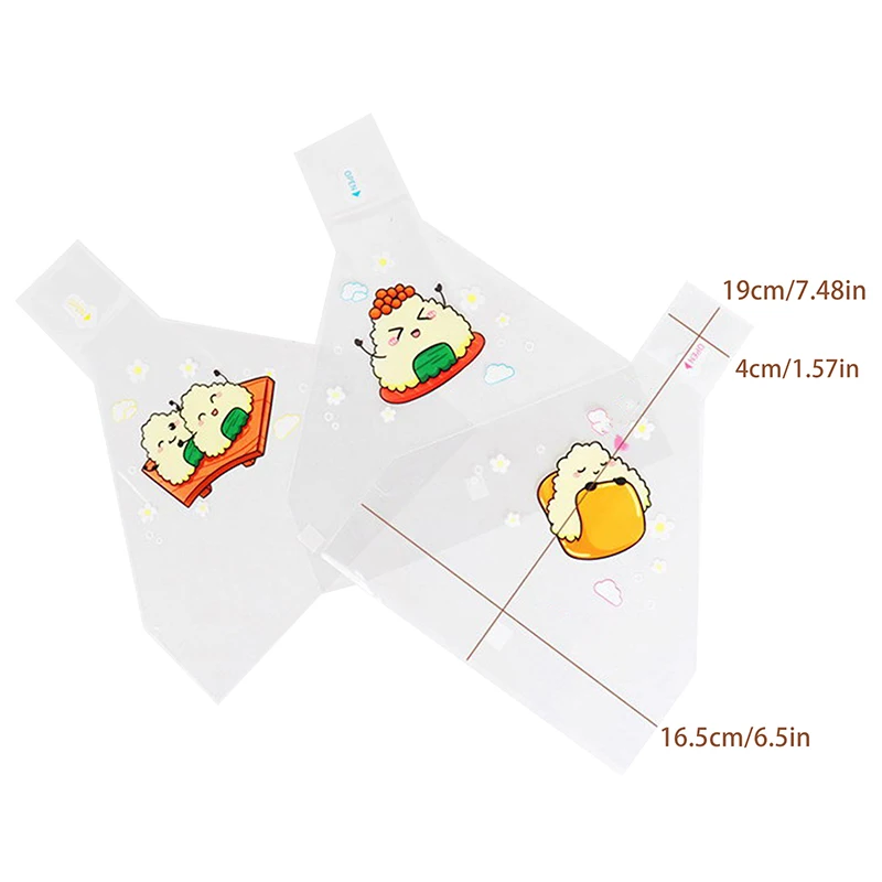 100Pcs Lovely Cartoon Triangle sacchetto di imballaggio della palla di riso alghe Onigiri Sushi Making Mold Tools accessori Bento
