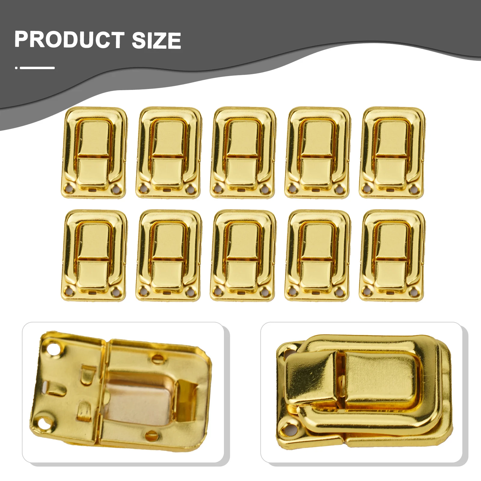 

Luggage Buckle Antique Latch Clasp Metal Lock 10PCS Jewelry Box Wooden Box Buckle Wooden Box Lock Padlock Hasp