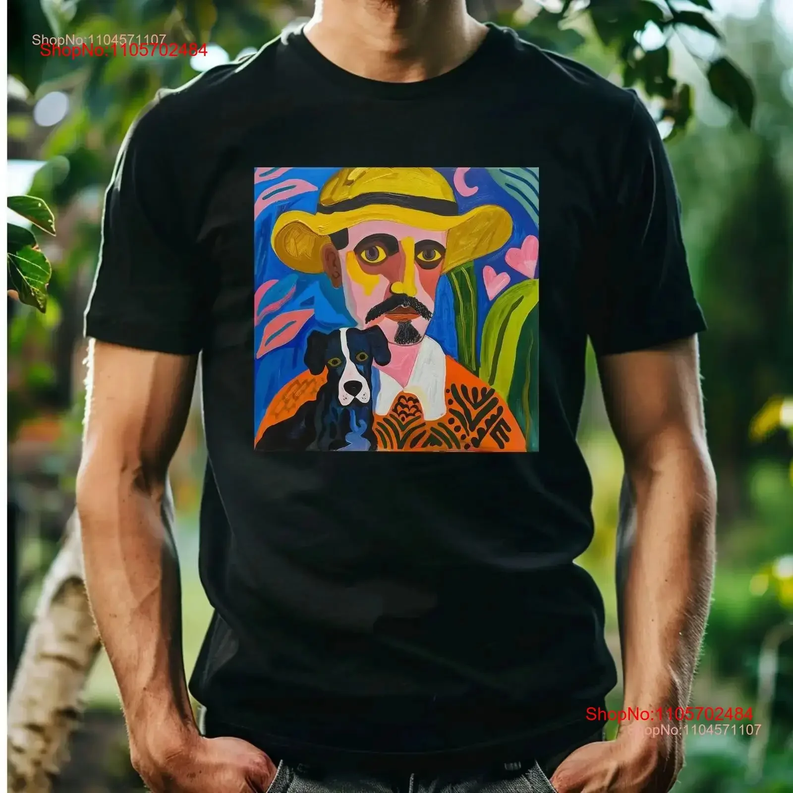 Man's Best Friend T Shirt A Man with His Dog Friends Artistic Apparel Pet Lover Unique vintage Washed streetwear