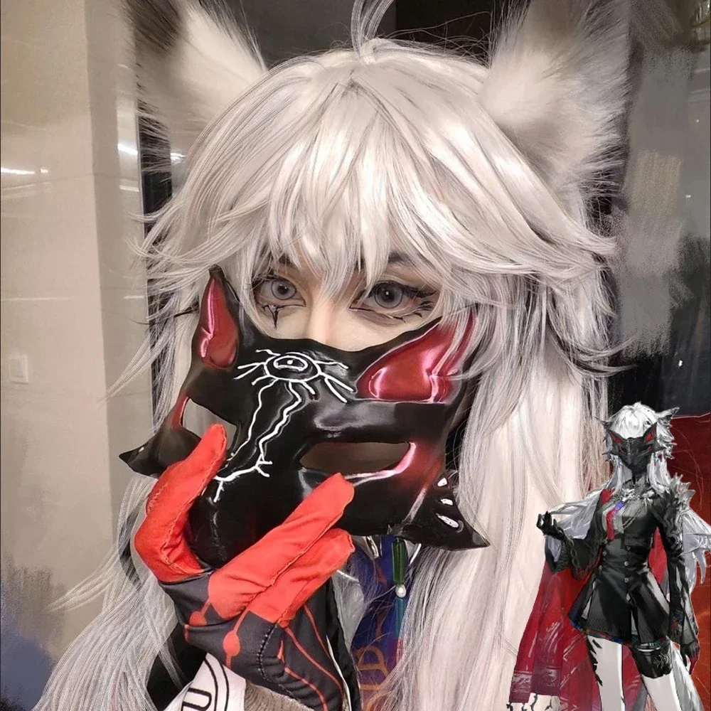 New Game Arknights Lappland the Decadenza Cosplay Mask Adult 3D Printed Fox Helmet Half Face Mask Carnival Halloween Party Prop