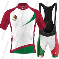 2025 Mexico National Team Cycling Jersey Set Summer Mexican Men Clothing Road Bike Shirts Suit Bicycle Bib Shorts MTB Ropa