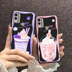 Per Nokia C22 custodia Cartoon Ice Cream custodia morbida in Silicone TPU Astronaut per Nokia C 22 c22 Cover posteriore carina bella opaca