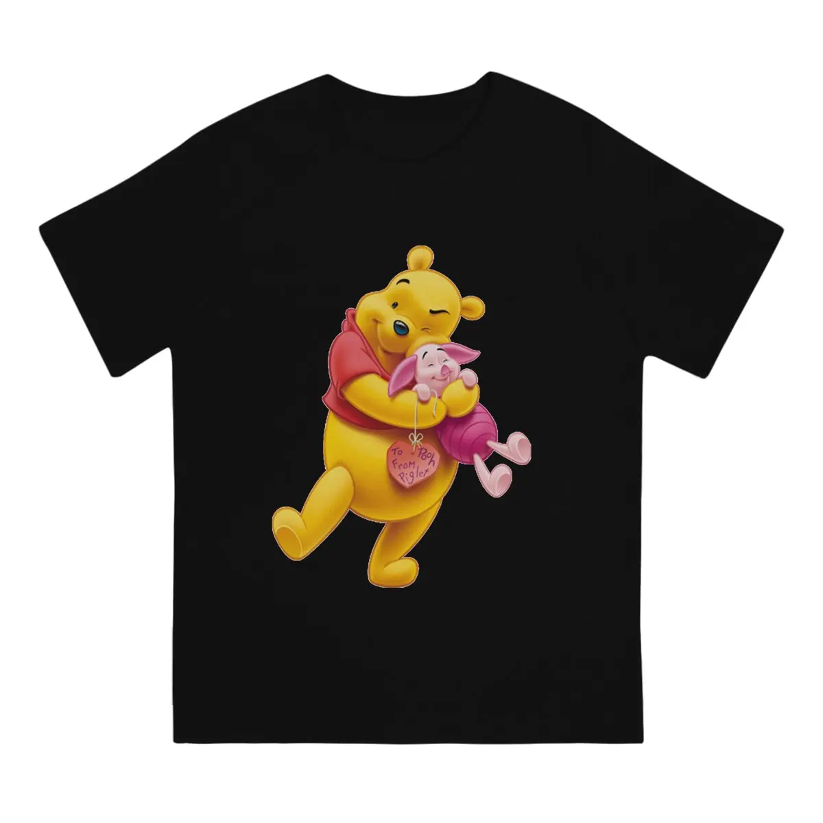 Anuncios and Piglet T Shirts Men's  Pure Cotton Amazing T-Shirts Round Neck Disney Winnie The Pooh Tee Shirt Short Sleeve