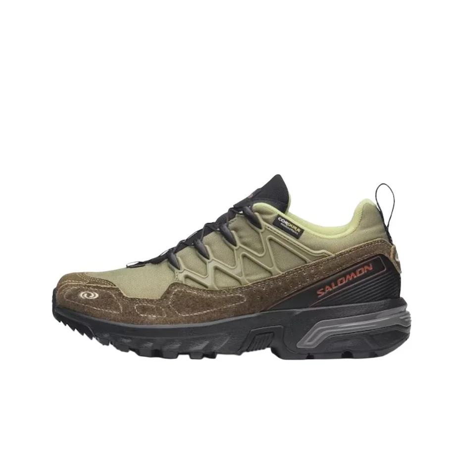 

SALOMON ACS+ Cushioning Abrasion Resistant Coverage Support Lightweight Low top Running Shoes Unisex Green Brown 477951