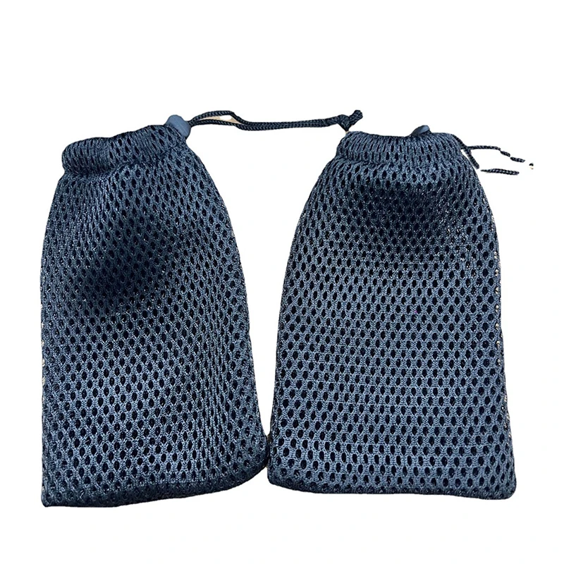 3Pcs Nylon Mesh Drawstring Storage Pouch Bag Multi Purpose Travel & Outdoor Activity Pouch For Digital Products