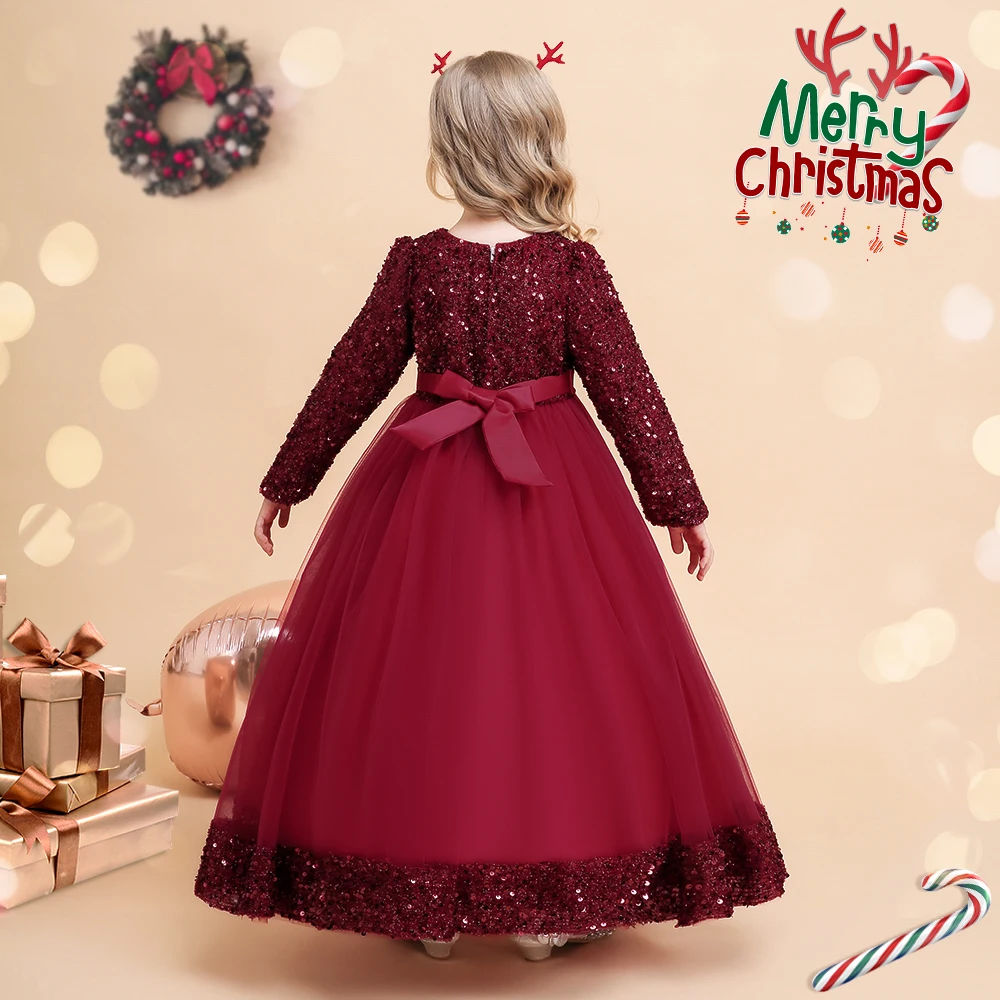 FYMNSI Vestito da Ragazza Festa Elegante Fiori in Pizzo 3D Senza Maniche Corto Principessa Bambina Abiti Sera Sposa Cerimonia Damigella Comunione Compleanno Cocktail Estate Abito Porpora 2-3 Anni