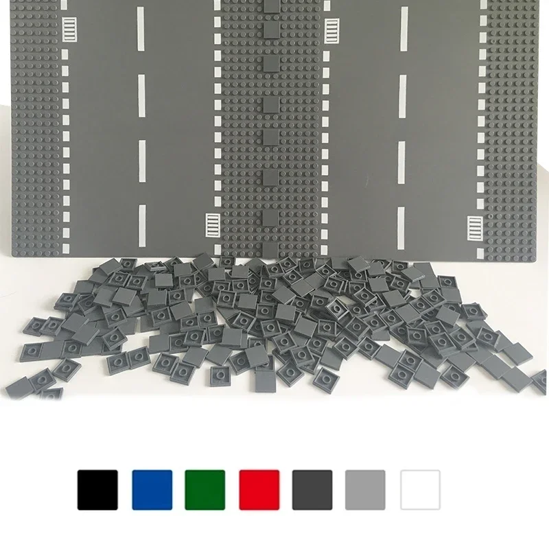 DIY Enlighten Plastic Building Block Bricks 100Pcs Flat Tile 2x2 For Kids Compatible All Brands 2*2 Assembles Particles 3068