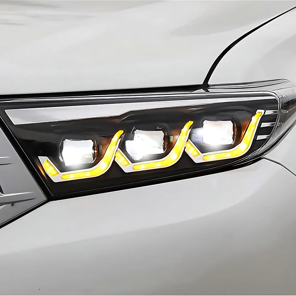 

Car Front lamps For Toyota Highlander 2012-2014 Upgrade New Style Auto LED Three Projector Lens Dynamic Light Tool Accessories