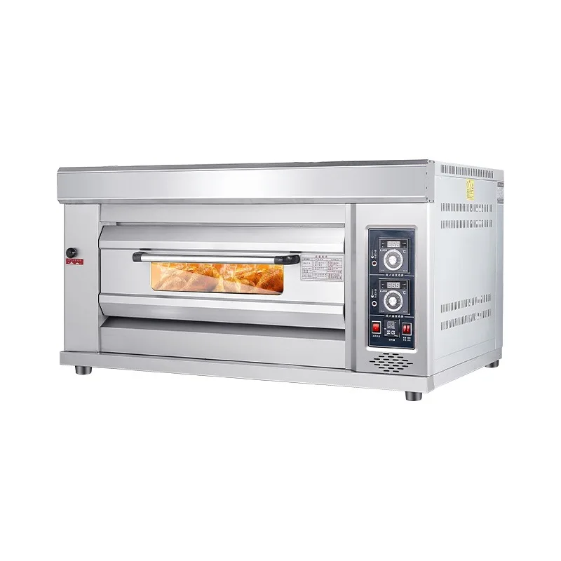 steel commercial electric gas single-layer two-plate desktop baking oven, suitable for other food baking equipment