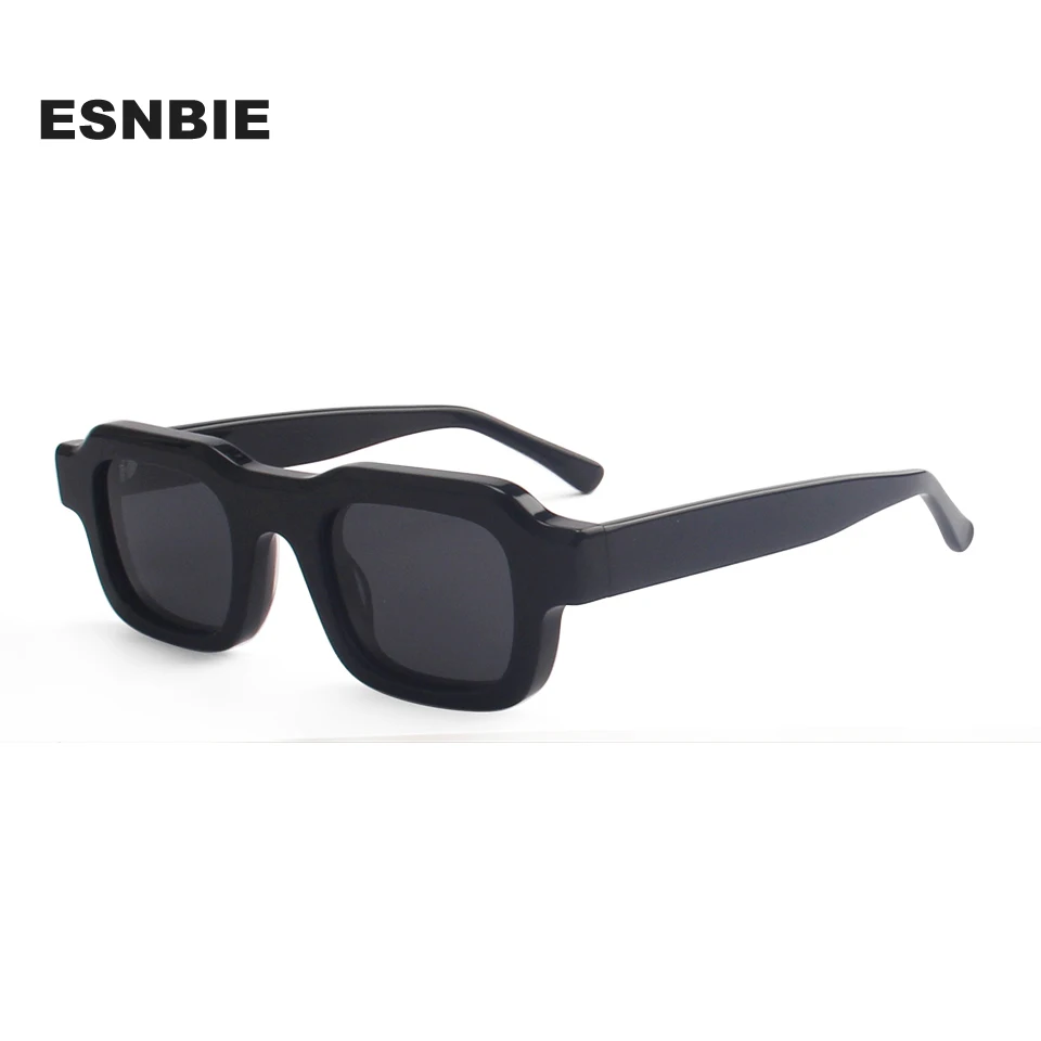 TL Designer Handcrafted Acetate Squared Sunglasses Men Funky Rectangular Sun Glasses For Women Shades Polari Gafas De Sol Hombre