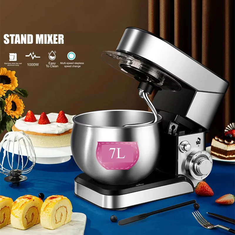 خلاط طعام كهربائي تجاري خلاط حامل 10/15/20/30Qt عجّان 3 سرعات 450/500/750/1100 واط خلاط من الفولاذ المقاوم للصدأ