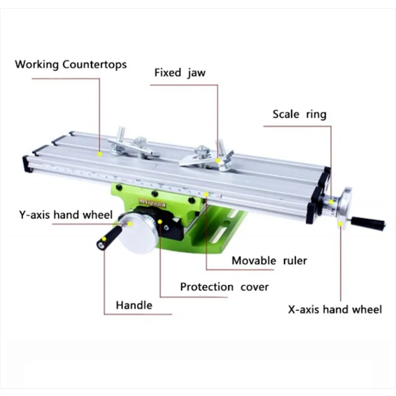 1Pc Miniature Precision Mini Multifunction Table Bench Vise Bench Drill Milling Machine Cross Assisted Positioning Tool