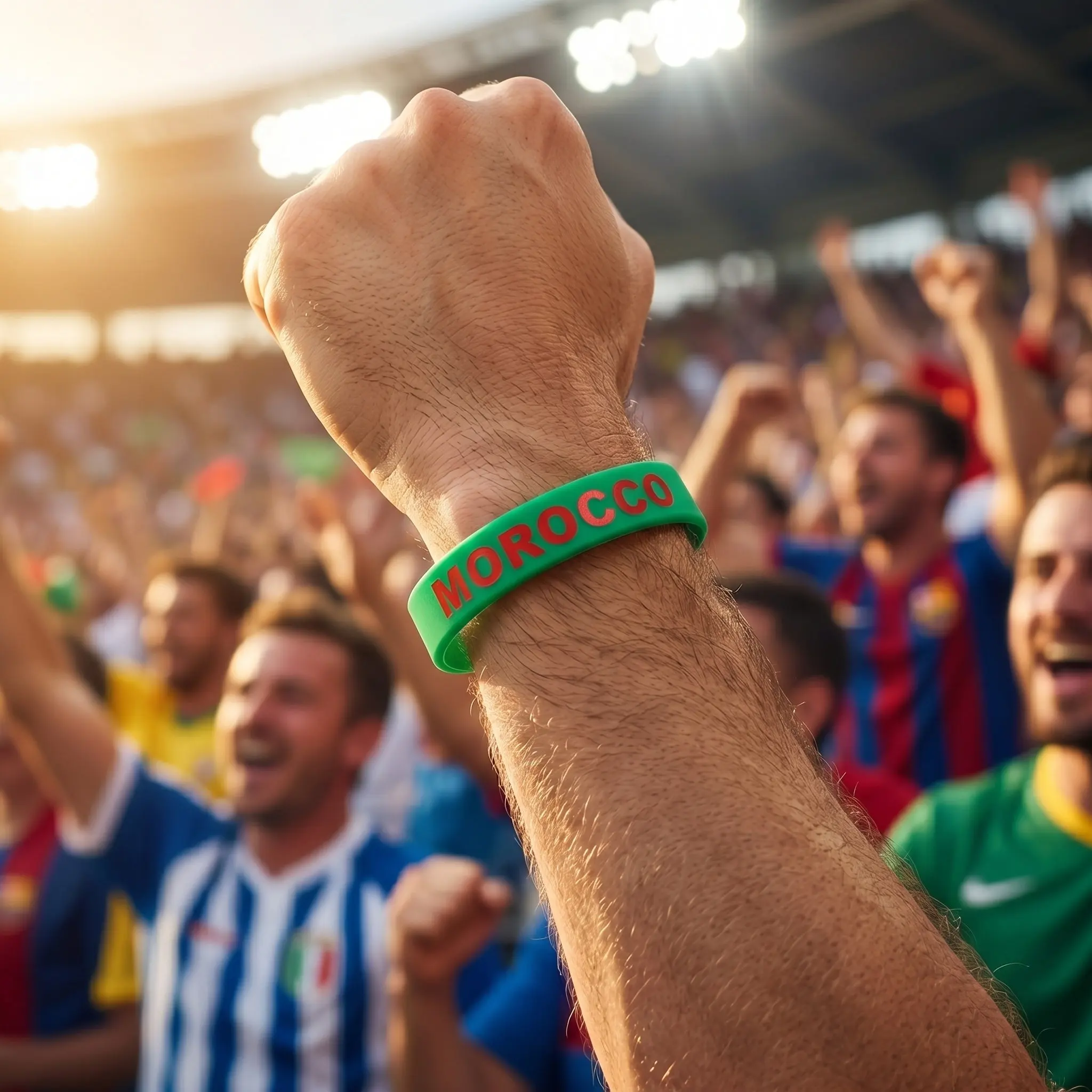 6Pcs Silicone Country Wristbands Sports Fans Bracelet Soft Comfortable Football International Match Cheering Bands
