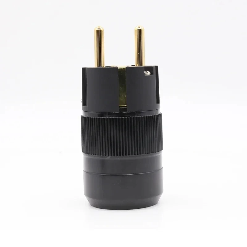 

20pcs 24K Gold Plated Brass EU Plug Schuko AC power plug hifi EU audio power adapter connector
