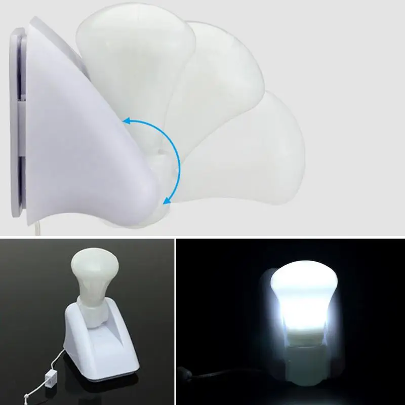 3LED Pull-String Smart Bedside Cabinet White Night Lights Lamps Portable And Easy To Install Bedside Led Bulb