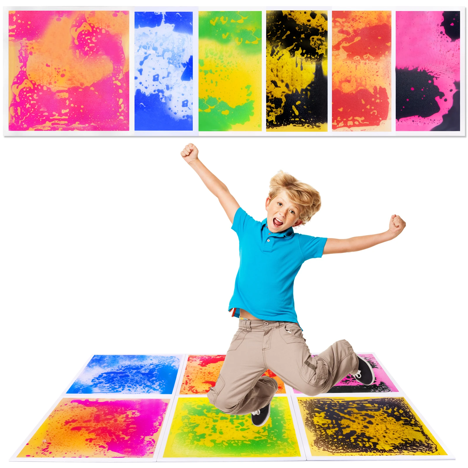 

6PCS Autism Floor Tiles for Children - Special Education Classrooms Calming Environment Creating Tiles