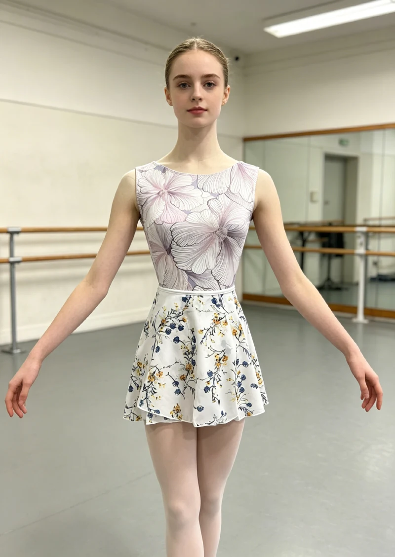 Ballett Tanz Trikot Erwachsene tägliche Praxis Tanz kleidung Frauen Advanced Printing Ballett Trikot elegante Yoga Overall – Detail 3