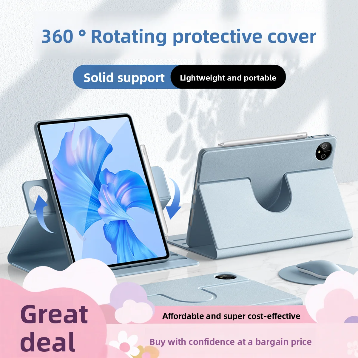 

Для iPad Pro 12.9 2017 Edition (с ключом «Домой») Чехол A1671 A1670 A1584 A1652 2015 1-го 2-го поколения с держателем для карандашей Smart Cover