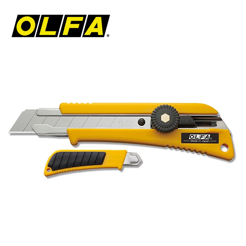 OLFA L-2 18mm Heavy Duty Cutter Knife Rubber Grip MultiPurpose Utility Knife with Rubber Inset Snap-off Blades