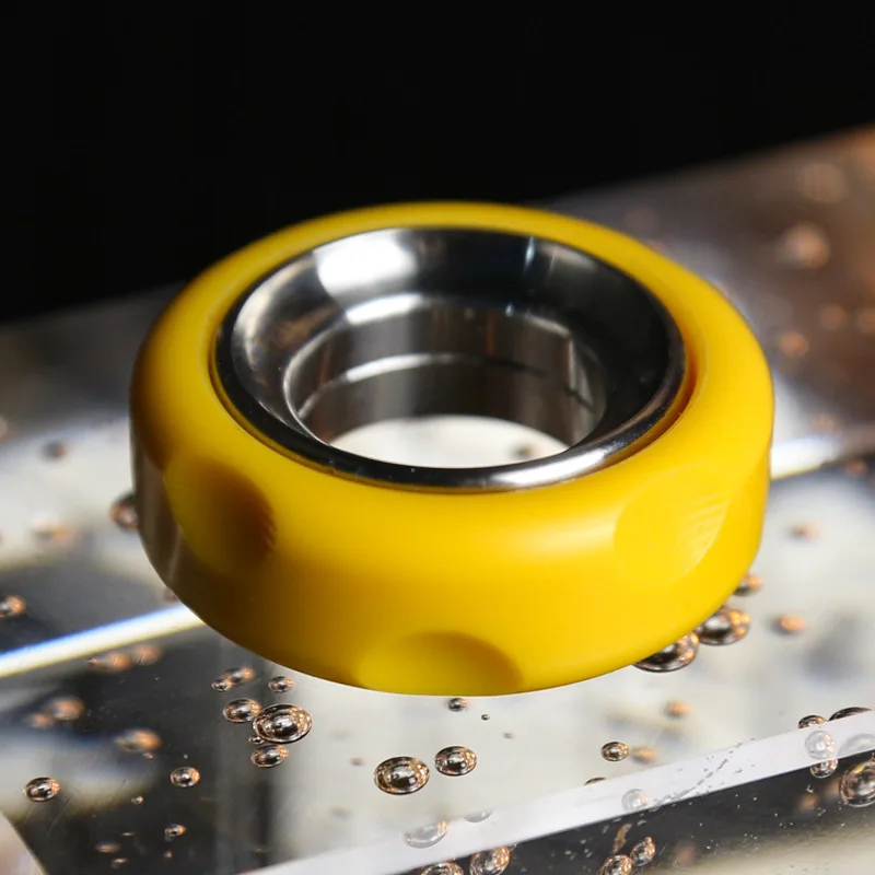 Anneau de fromage Push Sliders Fidget EDC paragraphes anneaux en acier inoxydable PEI Gyroscope du bout des doigts soulagement du Stress main Spinner jouets