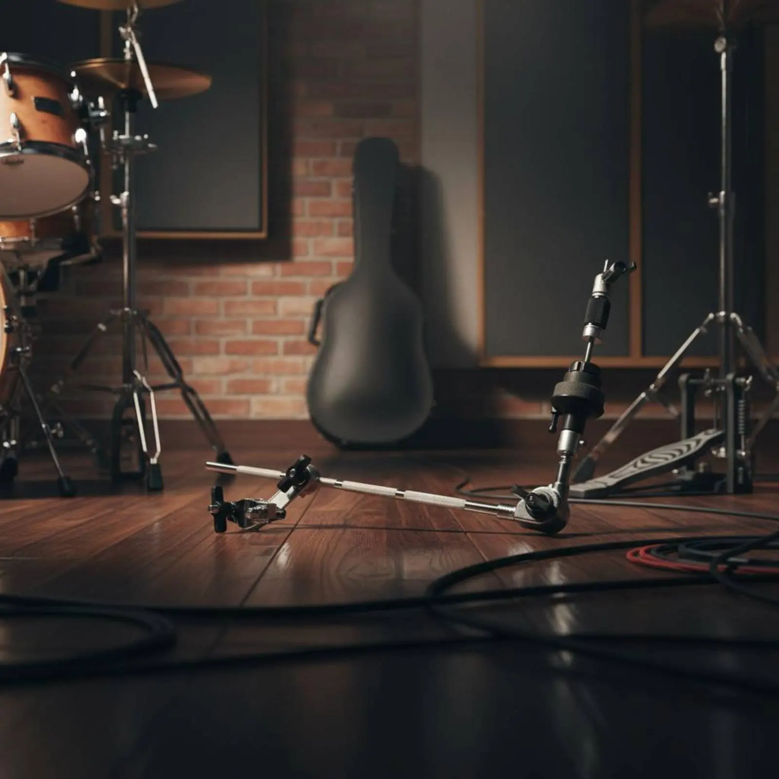 

Auxiliary Hi-Hat Stand Extended Reach Auxiliary Hi-Hat Extension Drum Hardware Silver-Plated Plated for Studio Studio
