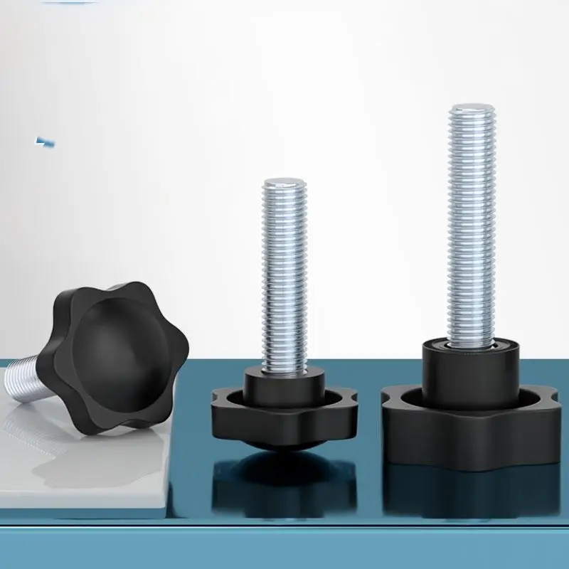 

Head Diameter 38mm Plum Handle Shape Thread Clamping Handle Bolt Bakelite Hand Knob Tightening Star Screw M6 M8 M10