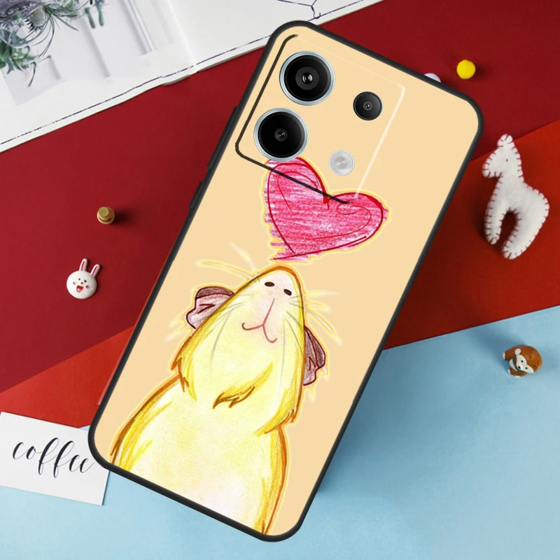 Cute Cartoon Guinea Pig Case For Xiaomi Redmi Note 12 11 10 9 8 13 Pro Plus 12S 11S 10S 9S 10A 9C 10C 12C 13C Cover