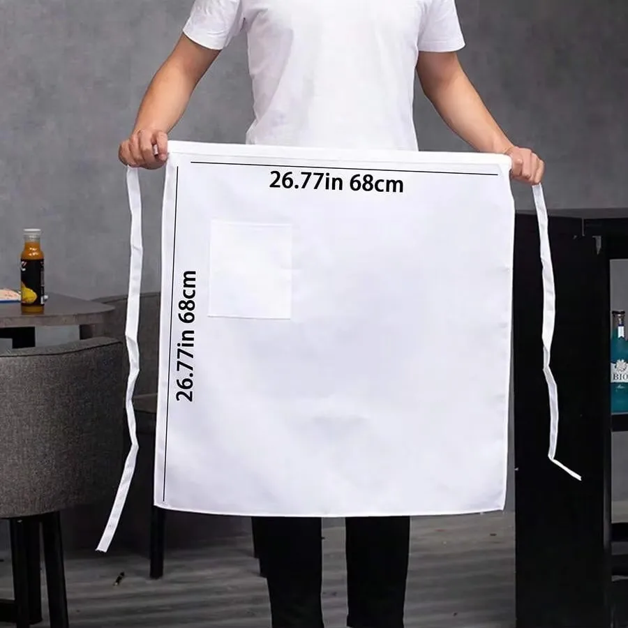 1pc Chef apron wholesale half body restaurant kitchen work apron half cut waiter chef half apron black